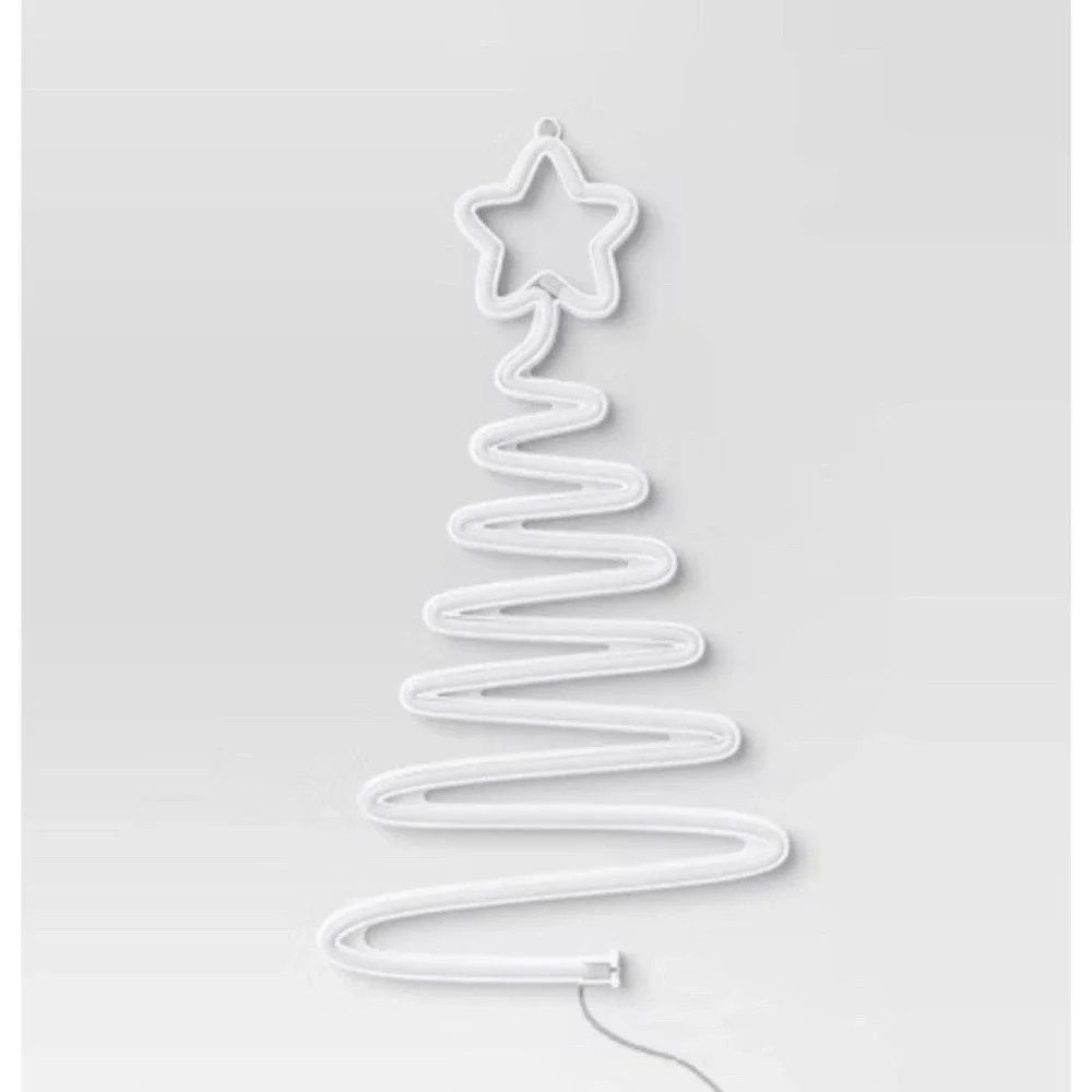 Wondershop LED Animated Neon Christmas Tree Hangable Sign 16